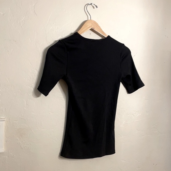 Anine Bing Flex Rib Jean Top Black S M - Picture 7 of 7